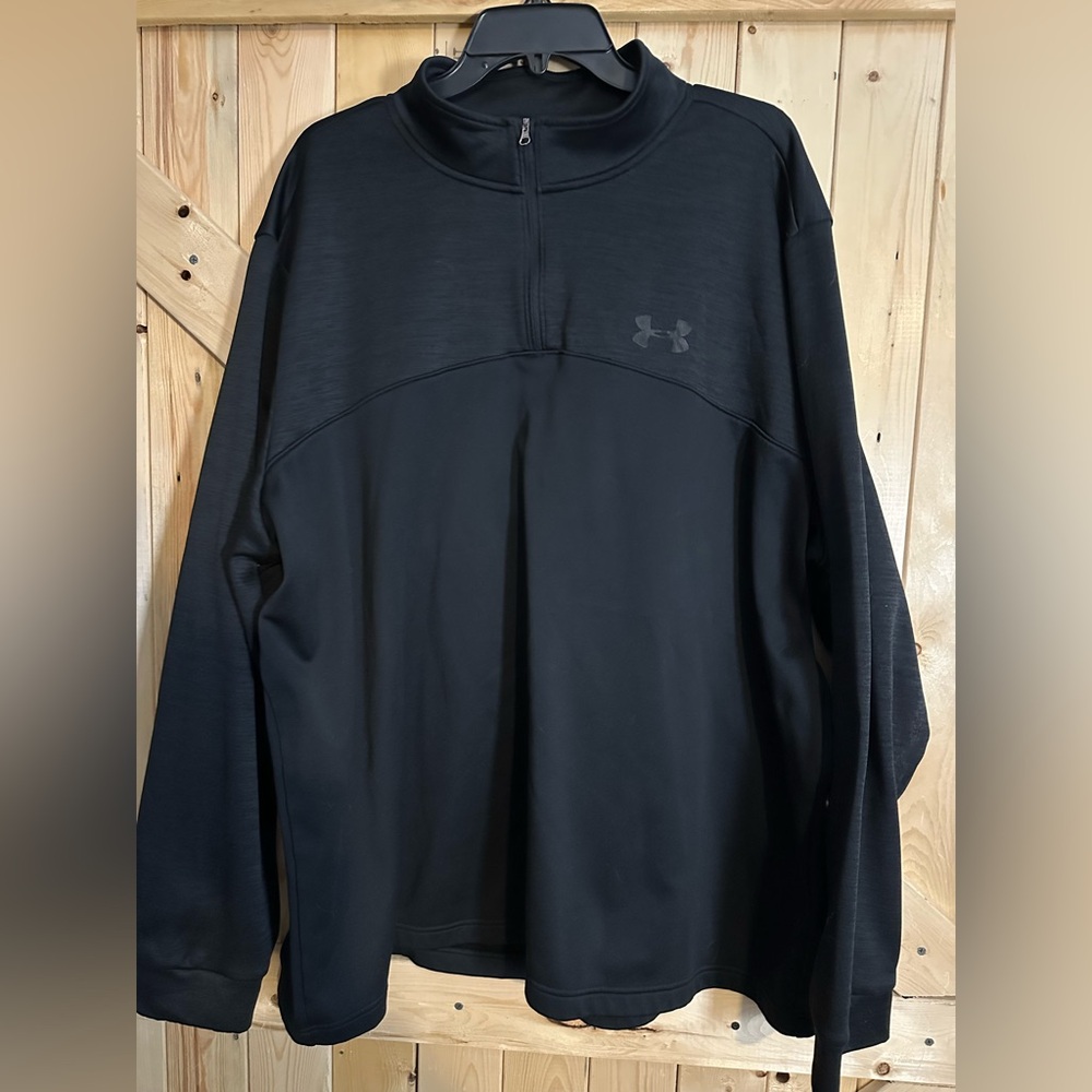 Under Armour Men’s Armour Fleece 1/4 Zip Pullover Black Athletic Sweatshirt 4XL